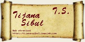 Tijana Šibul vizit kartica